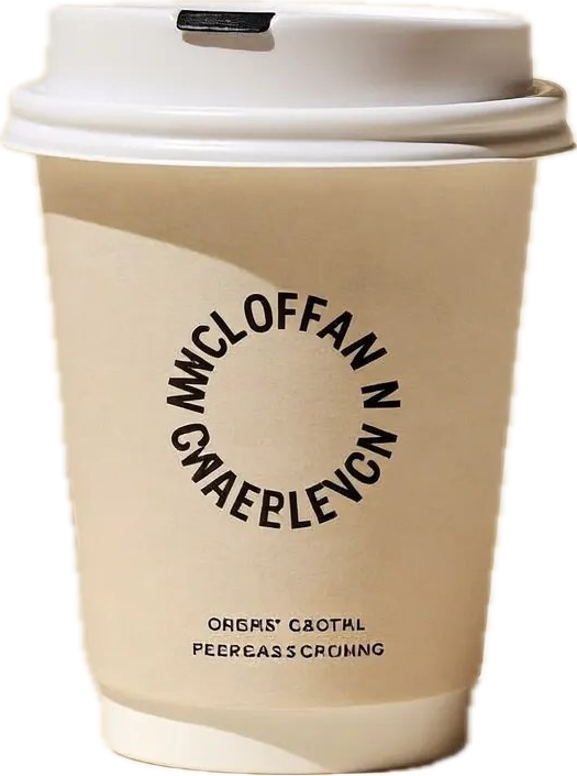 A takeaway coffee cup